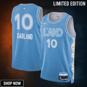 Cleveland Cavaliers Nike City Edition Swingman Jersey - Blue Darius Garland Unisex