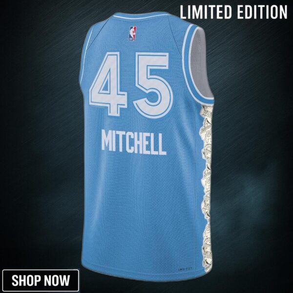 Cleveland Cavaliers Nike City Edition Swingman Jersey - Blue Donovan Mitchell Unisex