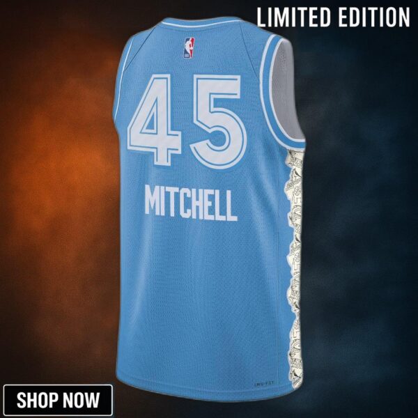 Cleveland Cavaliers Nike City Edition Swingman Jersey - Blue Donovan Mitchell Unisex
