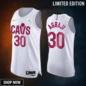Cleveland Cavaliers Ochai Agbaji 30 -23 Association Edition White Jersey