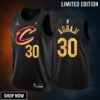 Cleveland Cavaliers Ochai Agbaji 30 Statement Edition Black Jersey -23 Swingman