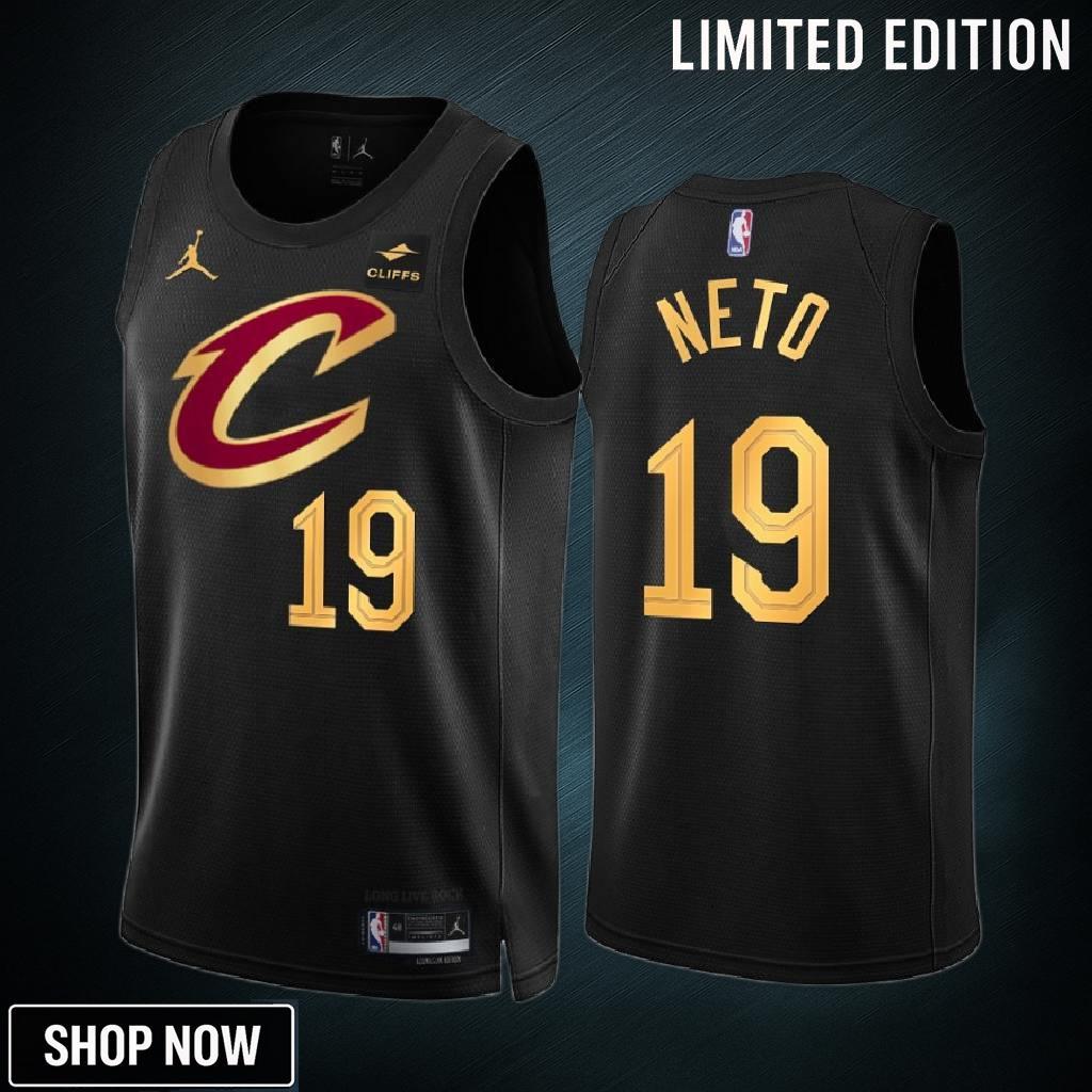 Cleveland Cavaliers Raul Neto 19 Statement Edition Black Jersey -23 Swingman
