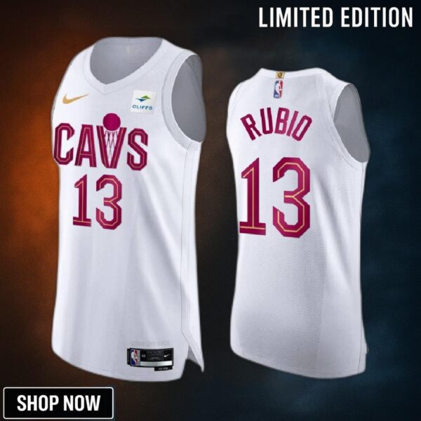 Cleveland Cavaliers Ricky Rubio 13 -23 Association Edition White Jersey