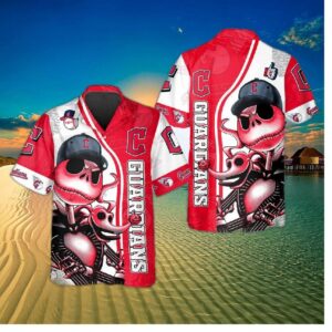 Cleveland Guardians Jack Skeleton Hawaiian Shirt