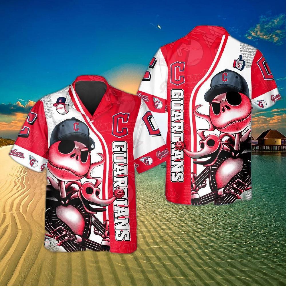 Cleveland Guardians Jack Skeleton Hawaiian Shirt