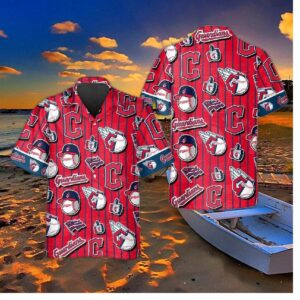 Cleveland Guardians Logo Collage Hawaiian Shirt