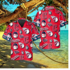 Cleveland Guardians Logo Mania Hawaiian Shirt