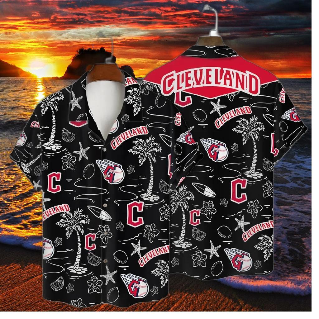 Cleveland Guardians Sunset Palm Hawaiian Shirt