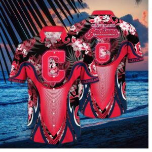 Cleveland Guardians Tropical Hibiscus Hawaiian Shirt