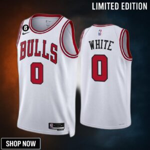Coby White 0 Chicago Bulls Men Jersey -23 Association Edition No.6 Patch