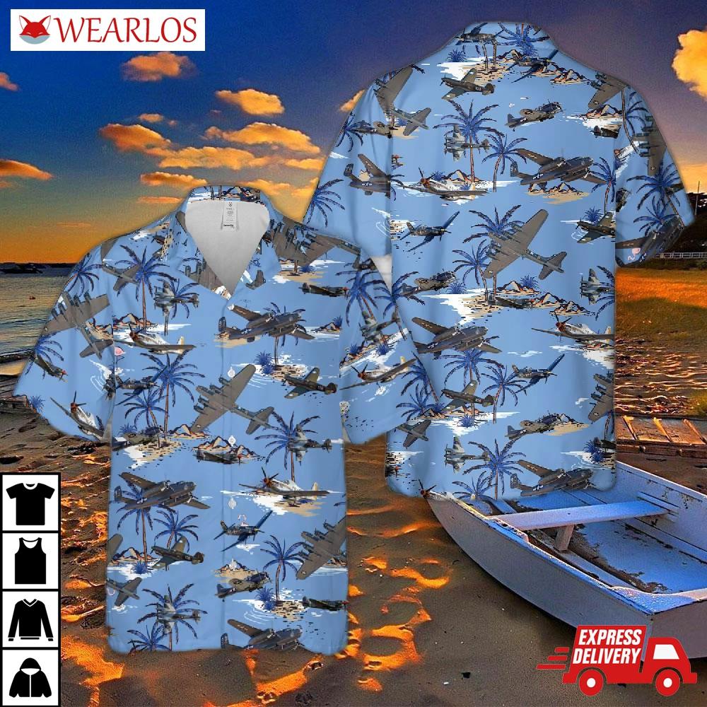 Collage Of Allied Wwii Aircraft Hawaiian Shirt