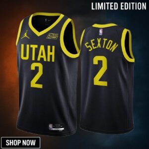 Collin Sexton 2 -23 Utah Jazz Black Statement Edition Jersey Swingman