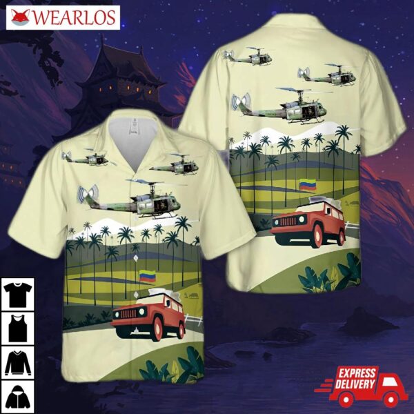 Colombia Army Bell Uh-1h-ii Iroquois (205) Hawaiian Shirt