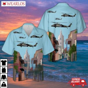 Colombia Army Sikorsky Uh-60l Black Hawk (s-70a) Hawaiian Shirt