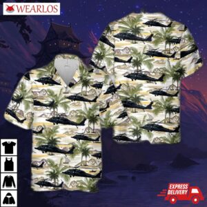 Colombian Air Force Uh-60 Blackhawk Helicopter Hawaiian Shirt