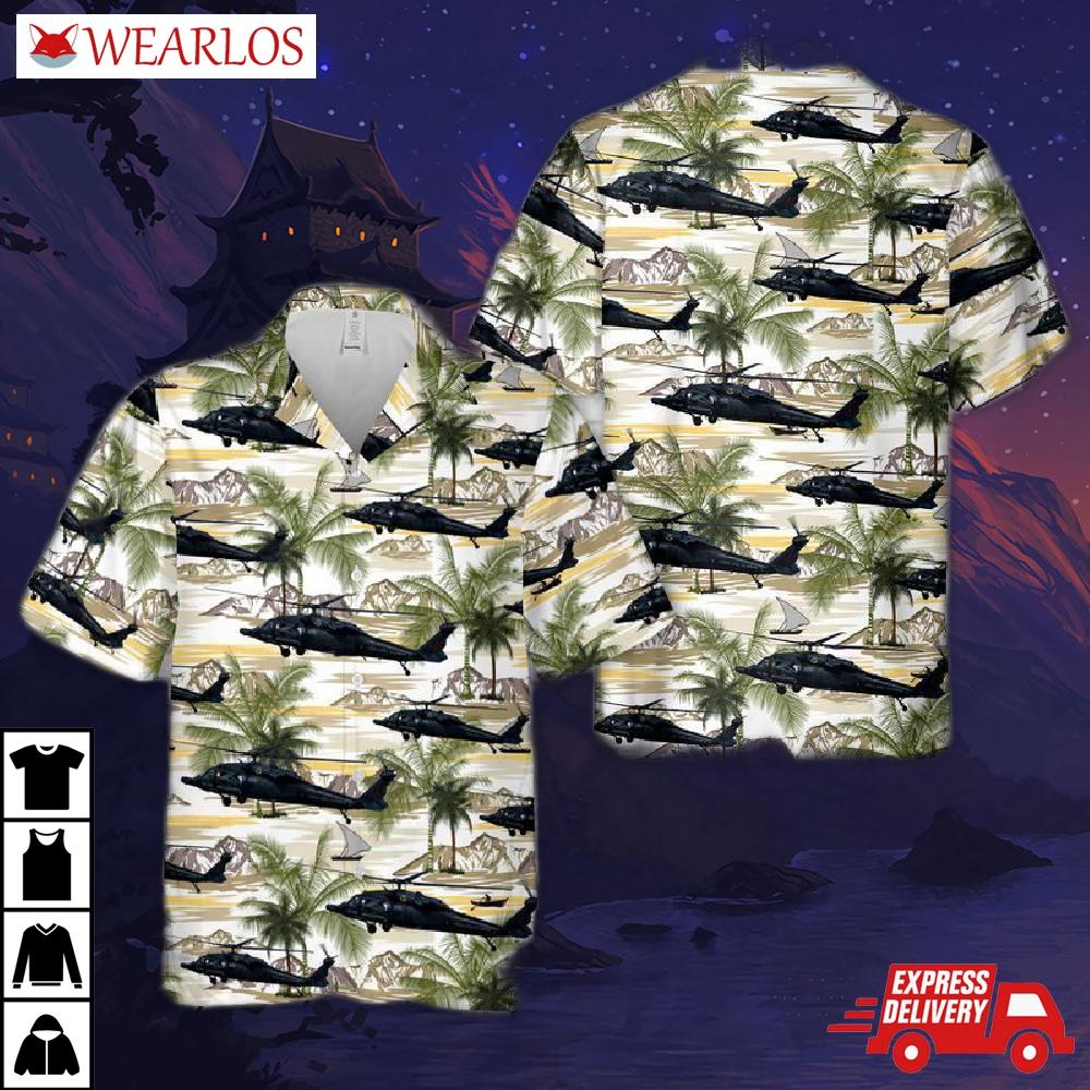 Colombian Air Force Uh-60 Blackhawk Helicopter Hawaiian Shirt
