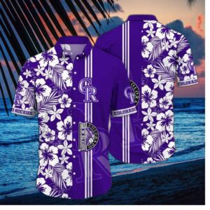 Colorado Rockies Classic Hibiscus Hawaiian Shirt