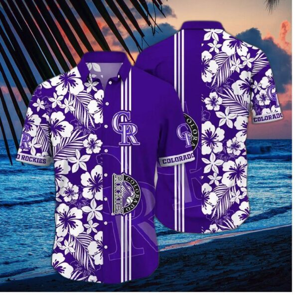 Colorado Rockies Classic Hibiscus Hawaiian Shirt