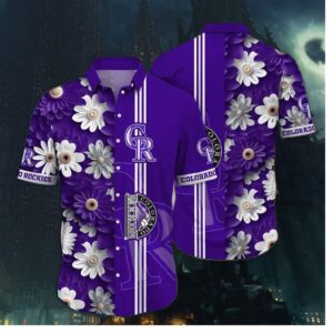 Colorado Rockies Daisy Bloom Hawaiian Shirt