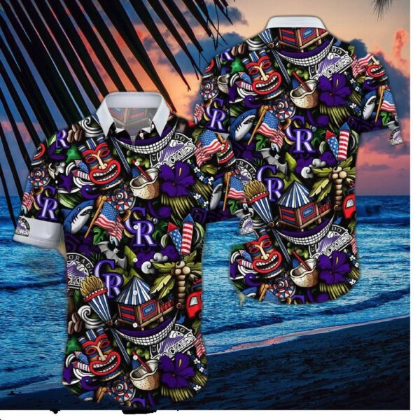 Colorado Rockies Festive Tiki Hawaiian Shirt