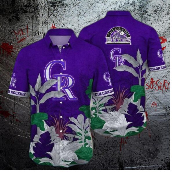 Colorado Rockies Jungle Canopy Hawaiian Shirt