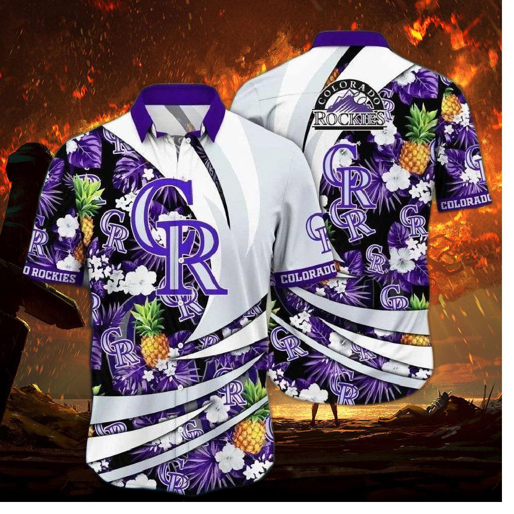 Colorado Rockies Pineapple Tropics Hawaiian Shirt