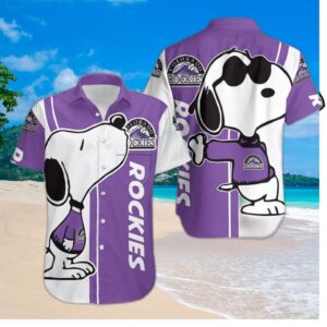 Colorado Rockies Snoopy Cool Vibes Hawaiian Shirt