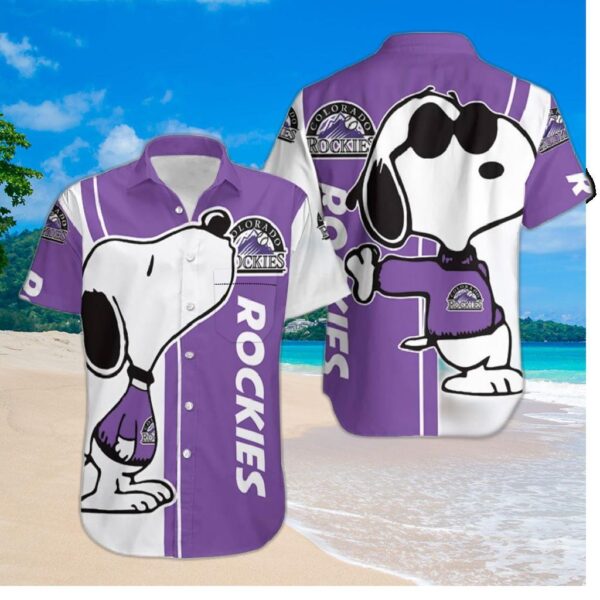 Colorado Rockies Snoopy Cool Vibes Hawaiian Shirt