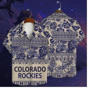 Colorado Rockies Tribal Tropics Hawaiian Shirt