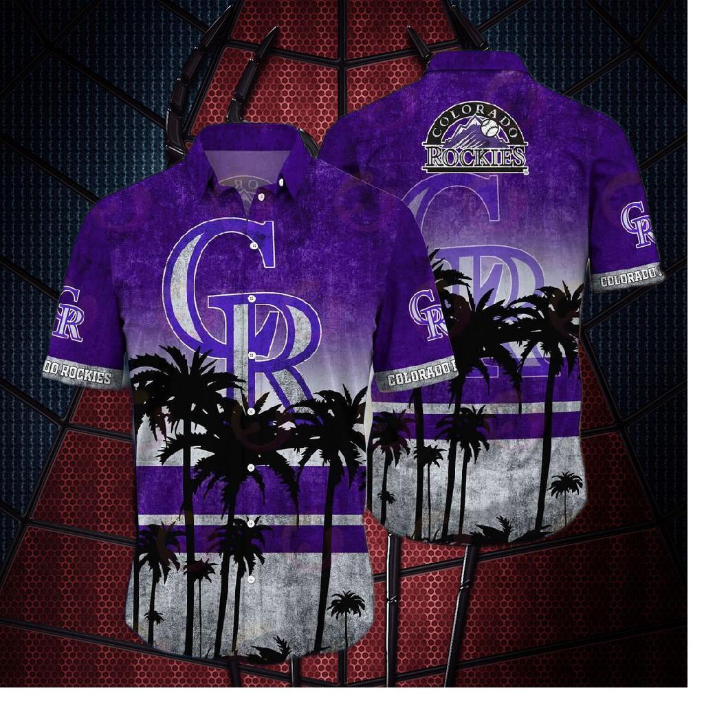 Colorado Rockies Twilight Palms Hawaiian Shirt