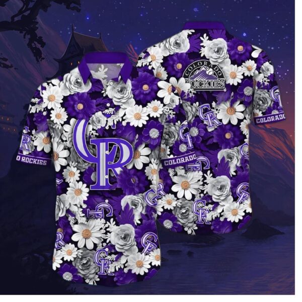 Colorado Rockies Vibrant Bloom Hawaiian Shirt