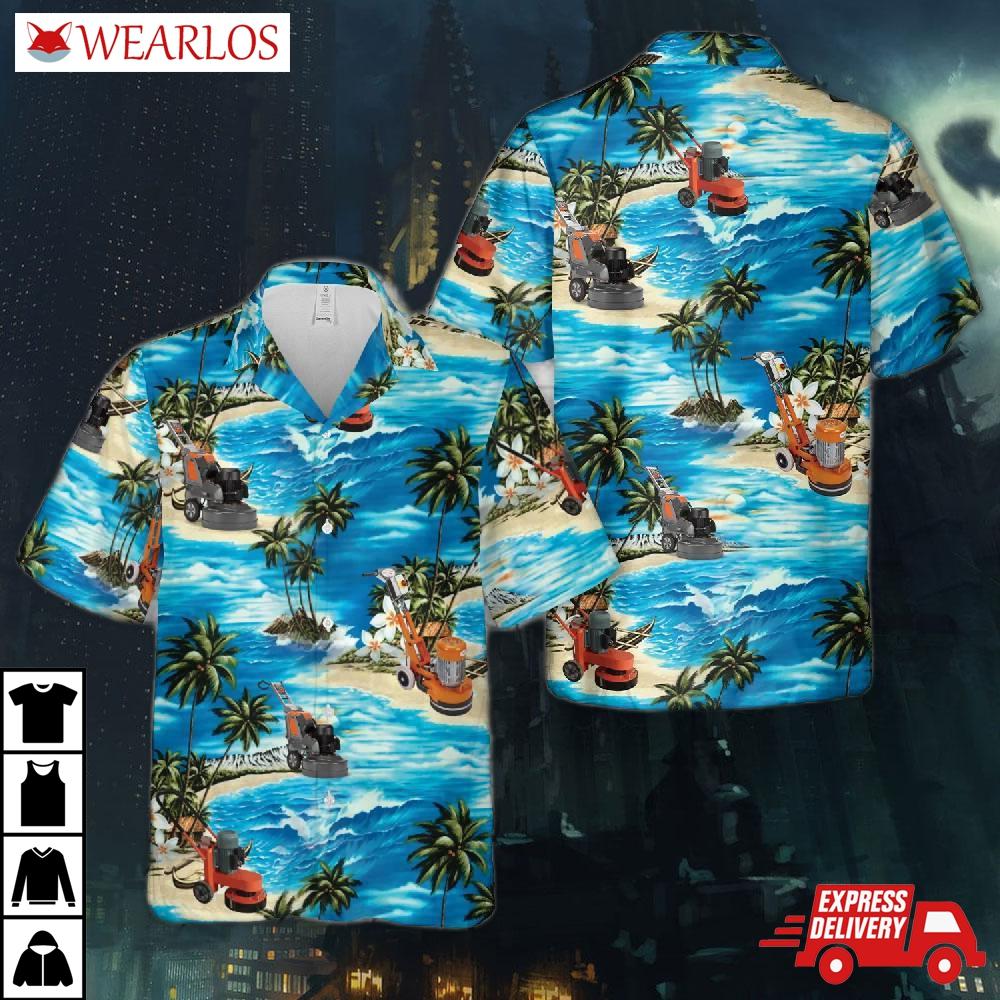 Concrete Grinding Machine Hawaiian Shirt