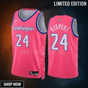 Corey Kispert 24 -23 Washington Wizards Pink City Edition Jersey Cherry Blossom
