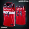 Corey Kispert 24 Washington Wizards -23 Icon Edition Red Jersey