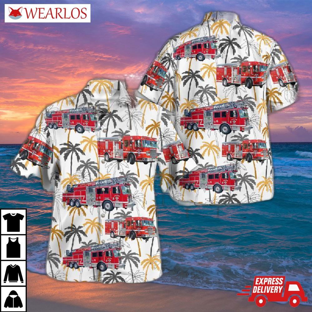 Corona Riverside County California Fire Department Hawaiian Shirt