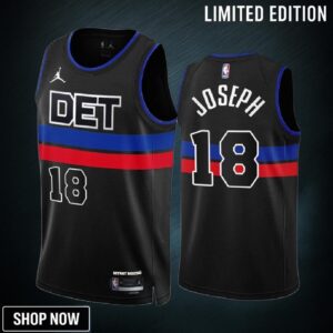 Cory Joseph 18 -23 Detroit Pistons Black Statement Edition Jersey Swingman