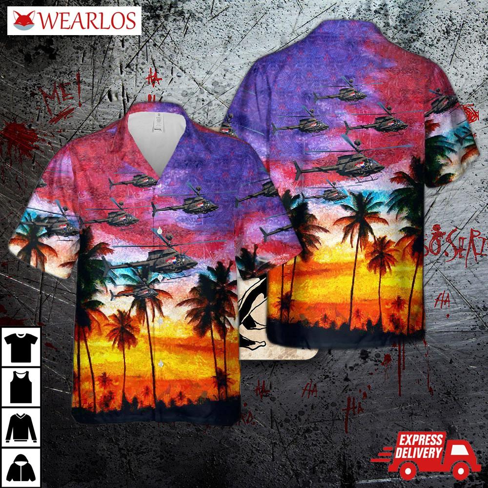 Croatian Air Force Bell Oh-58d Kiowa Warrior (406) Hawaiian Shirt