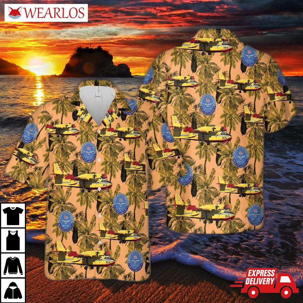 Croatian Air Force Canadair Cl-415 Hawaiian Shirt