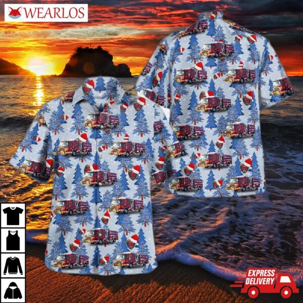 Crosby, Texas, Crosby Volunteer Fire Department Christmas Hawaiian Shirt