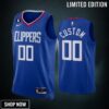 Custom 00 -23 La Clippers Royal Icon Edition Jersey No.6 Patch