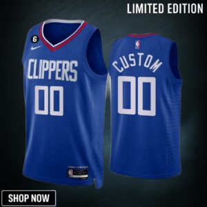 Custom 00 -23 La Clippers Royal Icon Edition Jersey No.6 Patch