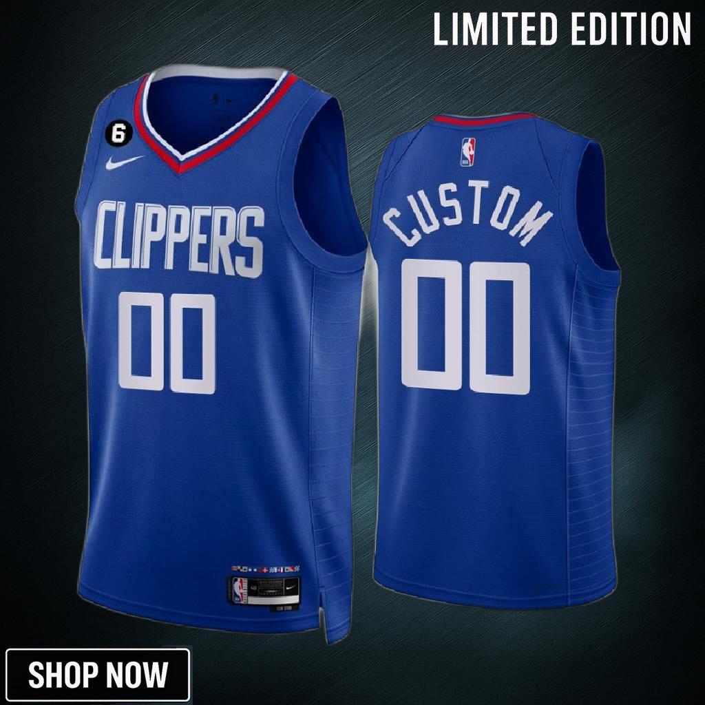 Custom 00 -23 La Clippers Royal Icon Edition Jersey No.6 Patch
