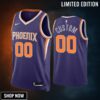 Custom 00 -23 Phoenix Suns Purple Icon Edition Jersey Swingman