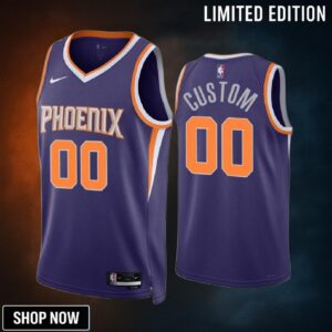 Custom 00 -23 Phoenix Suns Purple Icon Edition Jersey Swingman