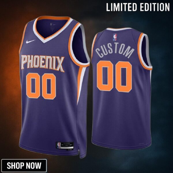 Custom 00 -23 Phoenix Suns Purple Icon Edition Jersey Swingman
