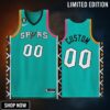 Custom 00 -23 San Antonio Spurs City Edition Jersey Teal