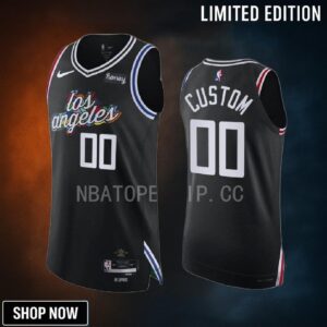 Custom 00 Los Angeles Clippers -23 City Edition Jersey Black