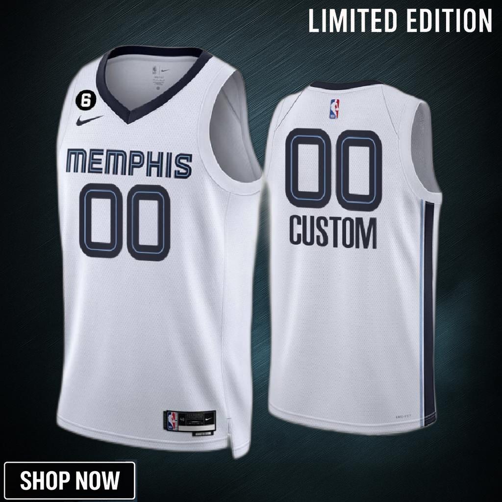 Custom 00 Memphis Grizzlies -23 Association Edition White Jersey