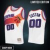 Custom 00 Phoenix Suns Hardwood Classics Jersey White