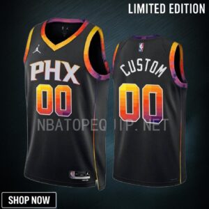 Custom -23 Phoenix Suns Black 00 Statement Edition Jersey Swingman